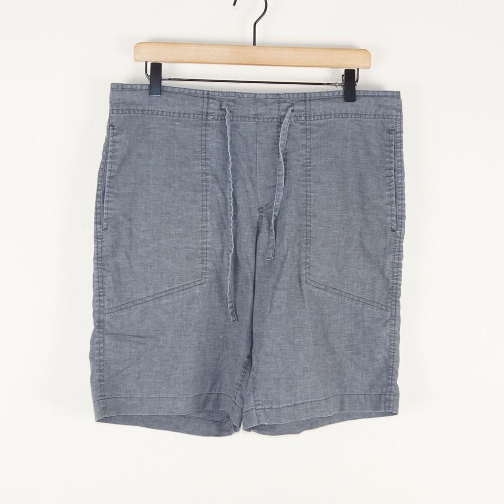 Prana Gray Sutra Hemp Blend Lightweight Shorts Mens Sz S